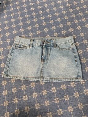 Brandy Melville Light Blue Denim Mini Skirt
